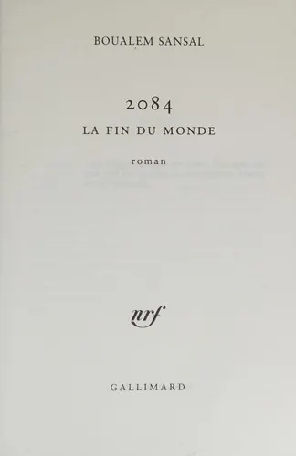 Capa de 2084: The End of the World