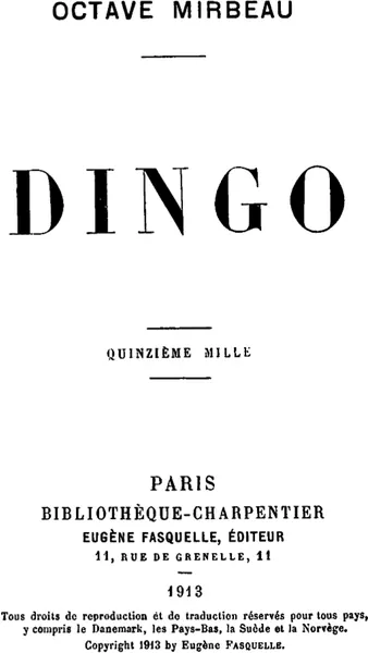 Cover of Dingo
