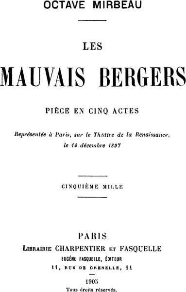 Capa de Les mauvais bergers