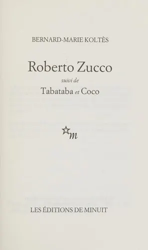 Portada de Roberto Zucco
