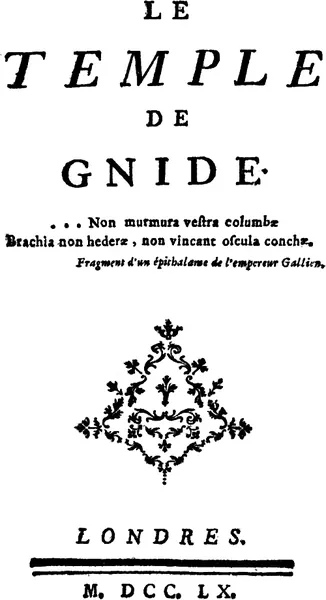 Capa de O Templo de Gnido