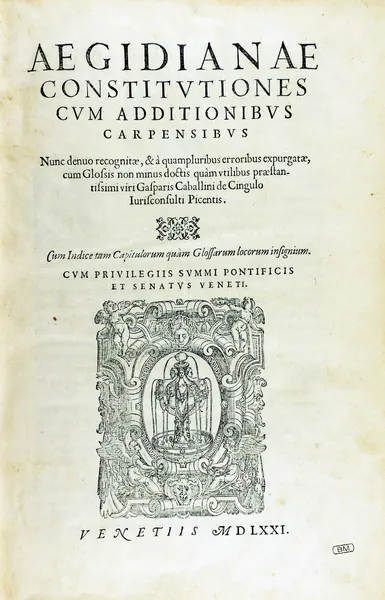 Capa de Constitutiones Sanctæ Matris Ecclesiæ