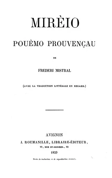 Cover of Mirèio