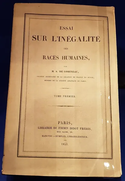 Capa de Essai sur l'inégalité des races humaines