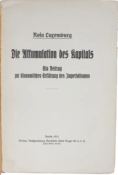 Portada de La acumulación del capital