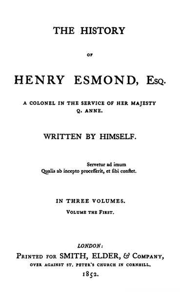 Capa de The History of Henry Esmond