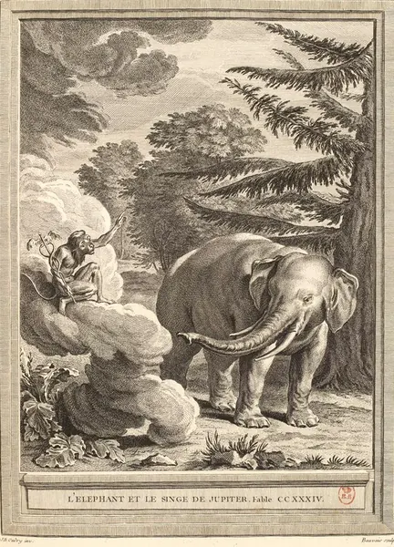 Portada de L'Éléphant et le Singe de Jupiter