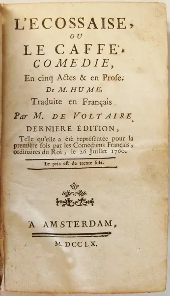 Capa de Le Café ou l'Écossaise