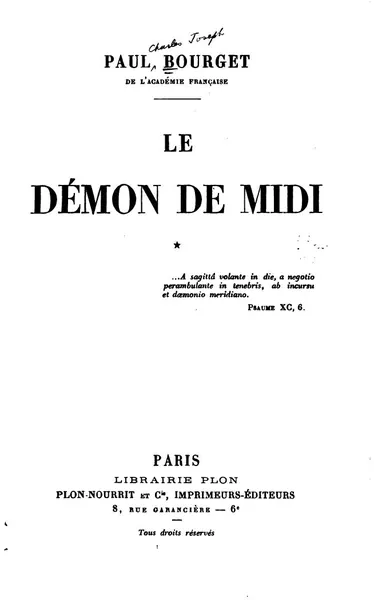 Capa de The noon demon