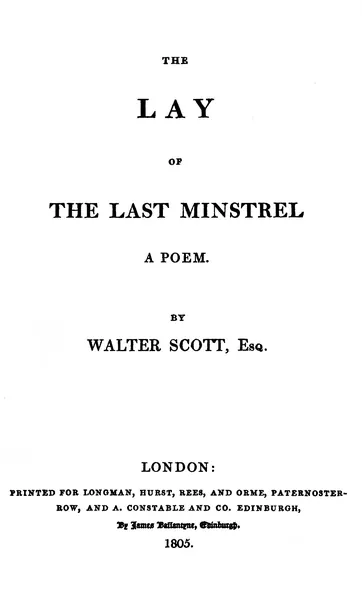Portada de The Lay of the Last Minstrel