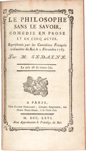 Capa de Le Philosophe sans le savoir