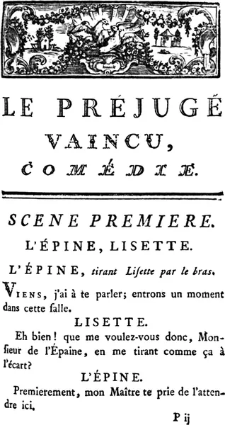 Portada de Le Préjugé vaincu