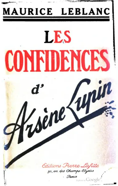 Capa de As Confidências de Arsène Lupin