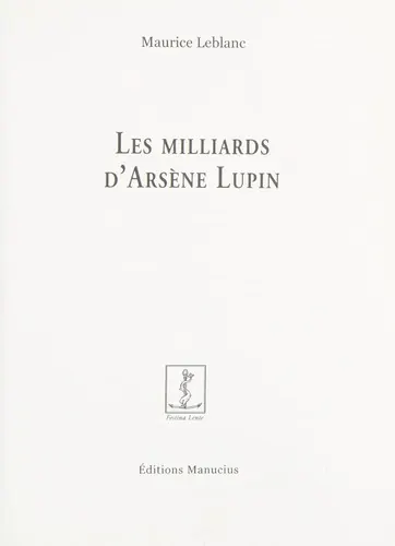 Capa de The Billions of Arsène Lupin