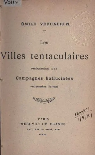 Portada de Les villes tentaculaires