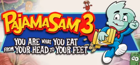 Capa de Pajama Sam 3: Você É O Que Você Come Da Sua Cabeça Até Aos Seus Pés