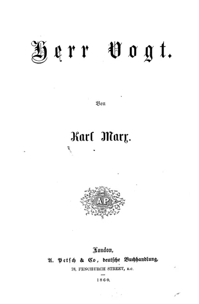 Capa de Herr Vogt