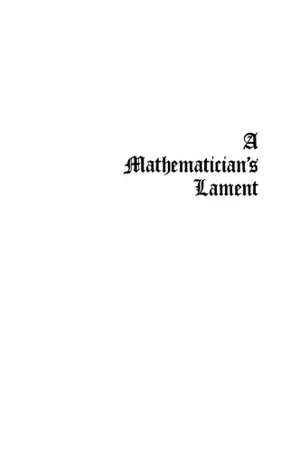 Capa de O lamento de um matemático