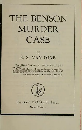 Capa de The Benson Murder Case