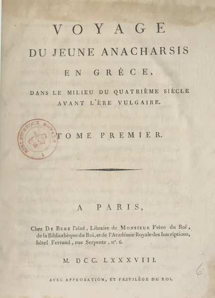 Capa de Travels of Anacharsis the younger in Greece