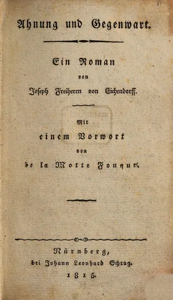 Portada de Ahnung und Gegenwart
