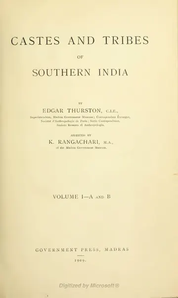 Portada de Castes and Tribes of Southern India