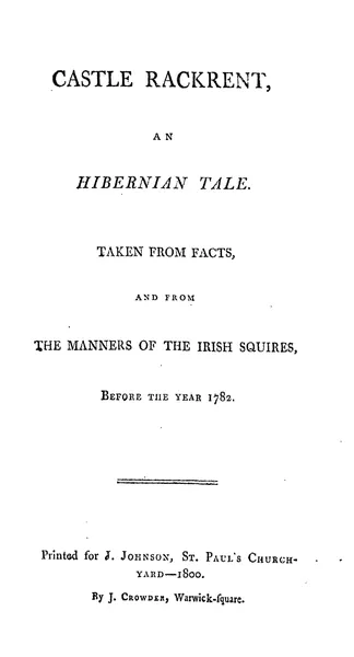 Cover of Castle Rackrent