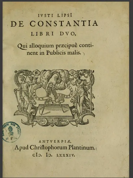 Portada de De Constantia