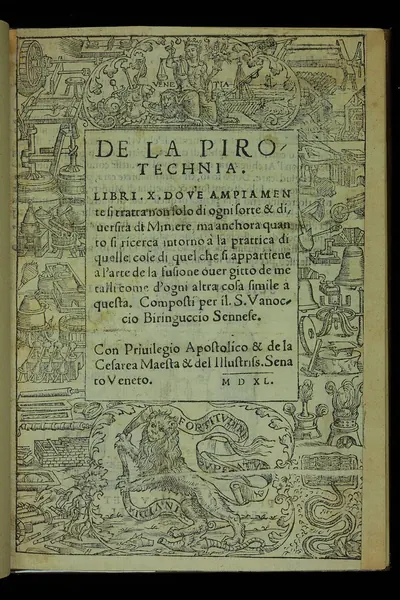 Portada de De la Pirotechnia