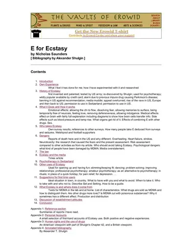 Cover of E for Ecstasy