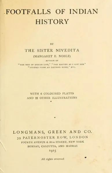 Portada de Footfalls of Indian History