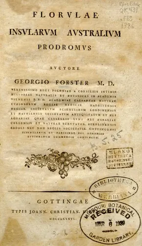 Capa de Florulae insularum Australium: prodromus
