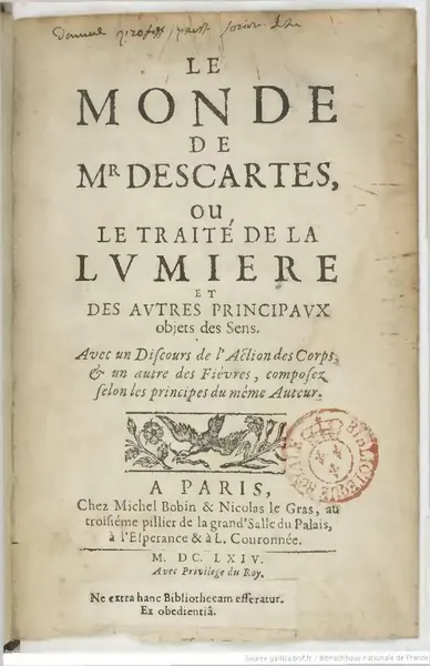 Capa de O Mundo (Descartes)