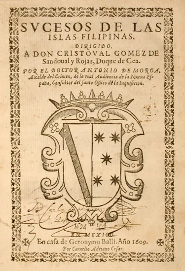 Portada de Sucesos de las islas Filipinas