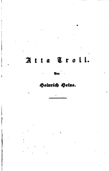 Portada de Atta Troll