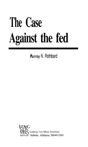 Portada de Acusación contra la Reserva Federal