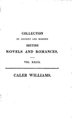 Capa de Things as They Are; or, The Adventures of Caleb Williams