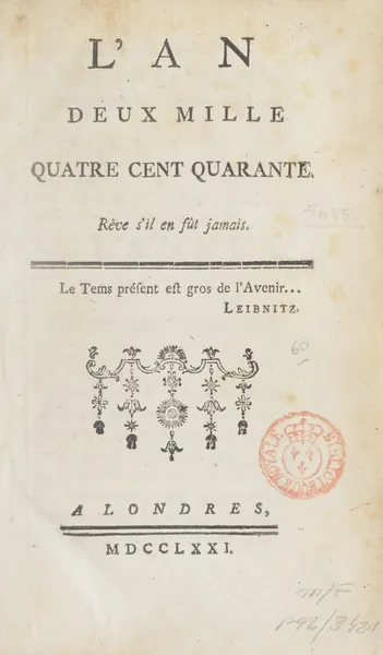 Portada de L’An 2440, rêve s´il en fut jamais