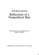 Capa de Reflections of an Unpolitical Man