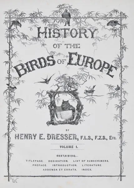 Capa de A History of the Birds of Europe